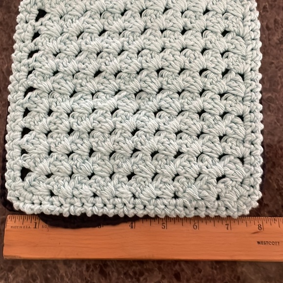 3 Cotton Washcloths / Dishcloths / Facecloths Hand Crocheted - Picture 4 of 6